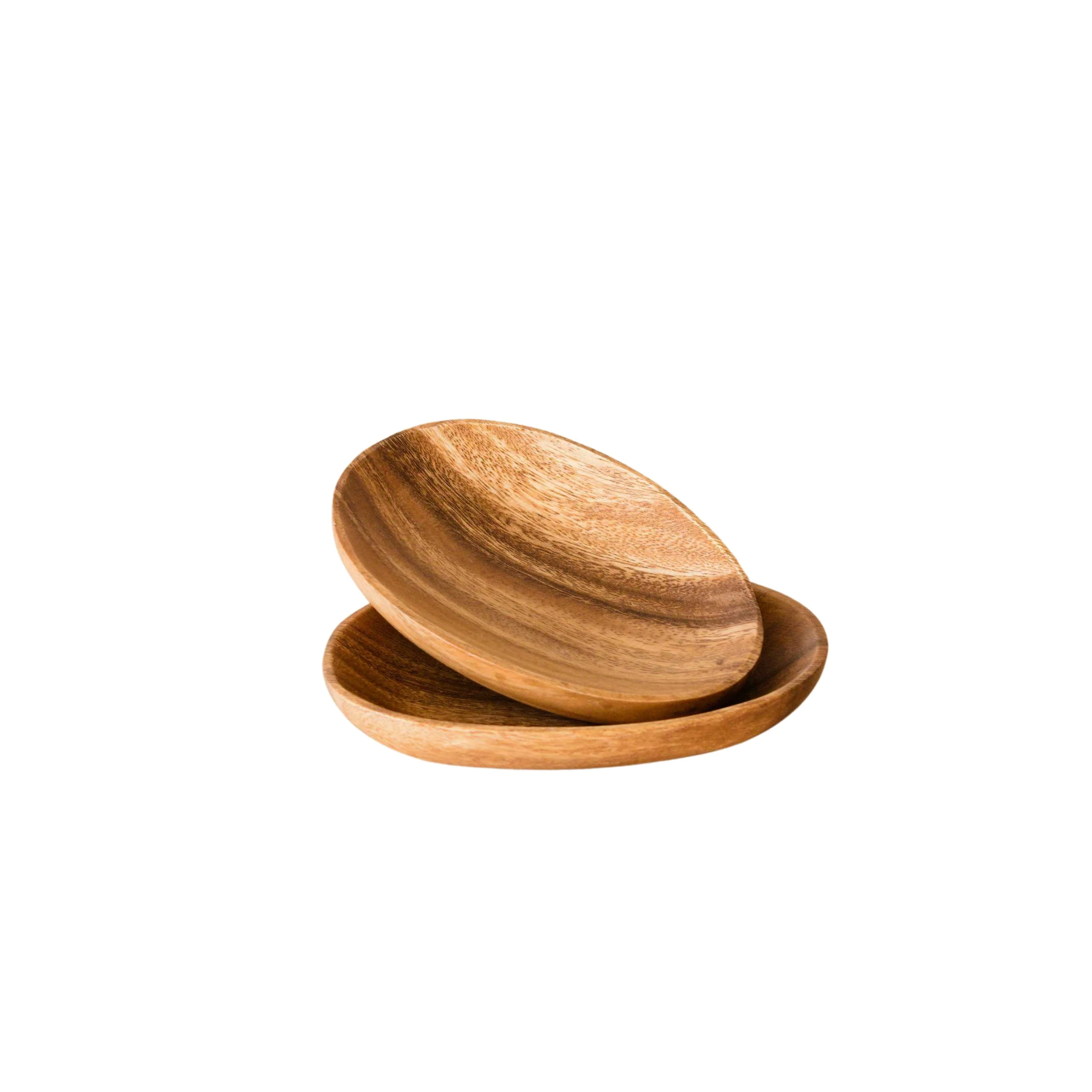 Acacia Oval Plates 7", set of 2