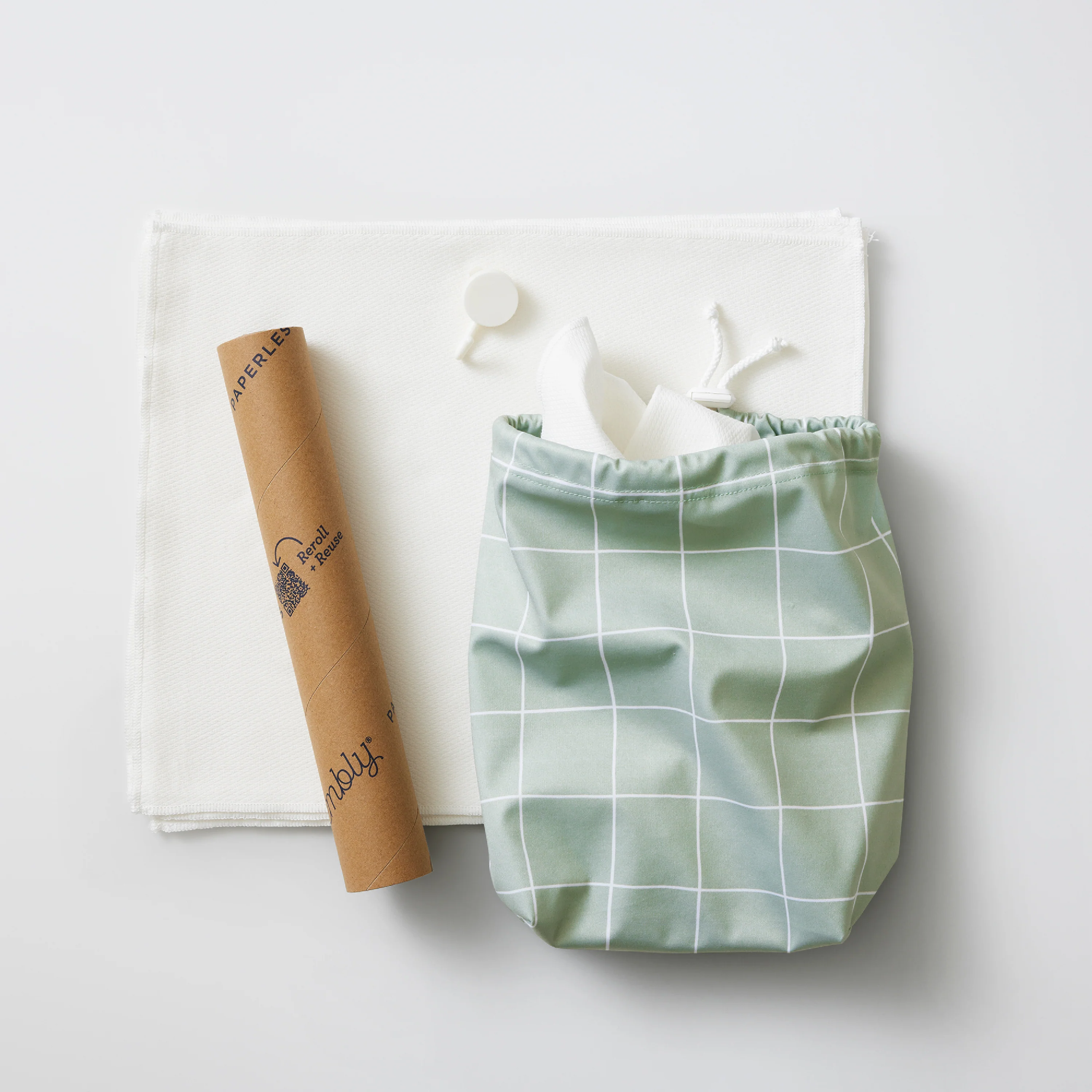 Reusable Paper Towel Set, 100% Organic, Unbleached - Image 2