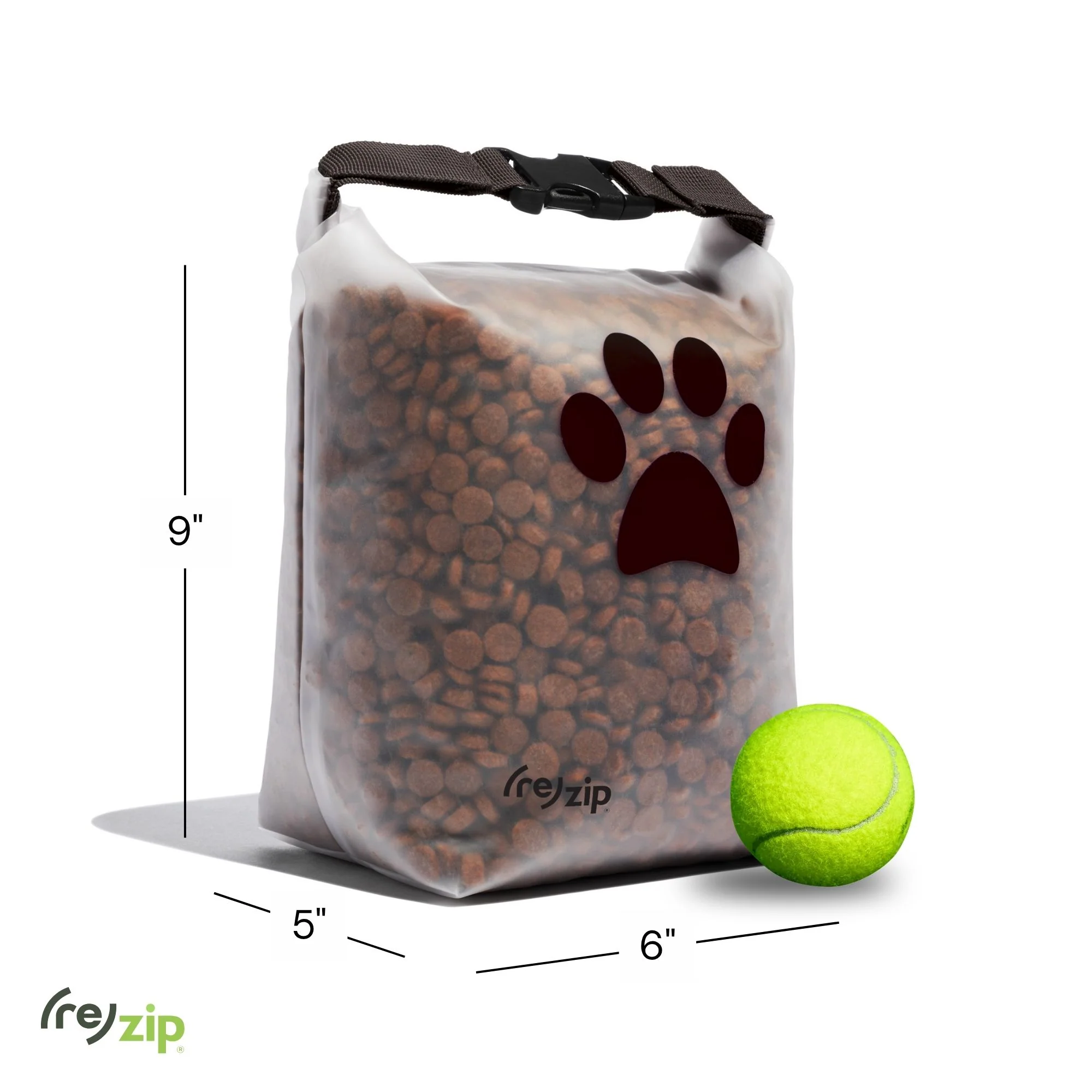 Reusable Roll Top Pet Food Storage Bag, 14 Cup - Image 4