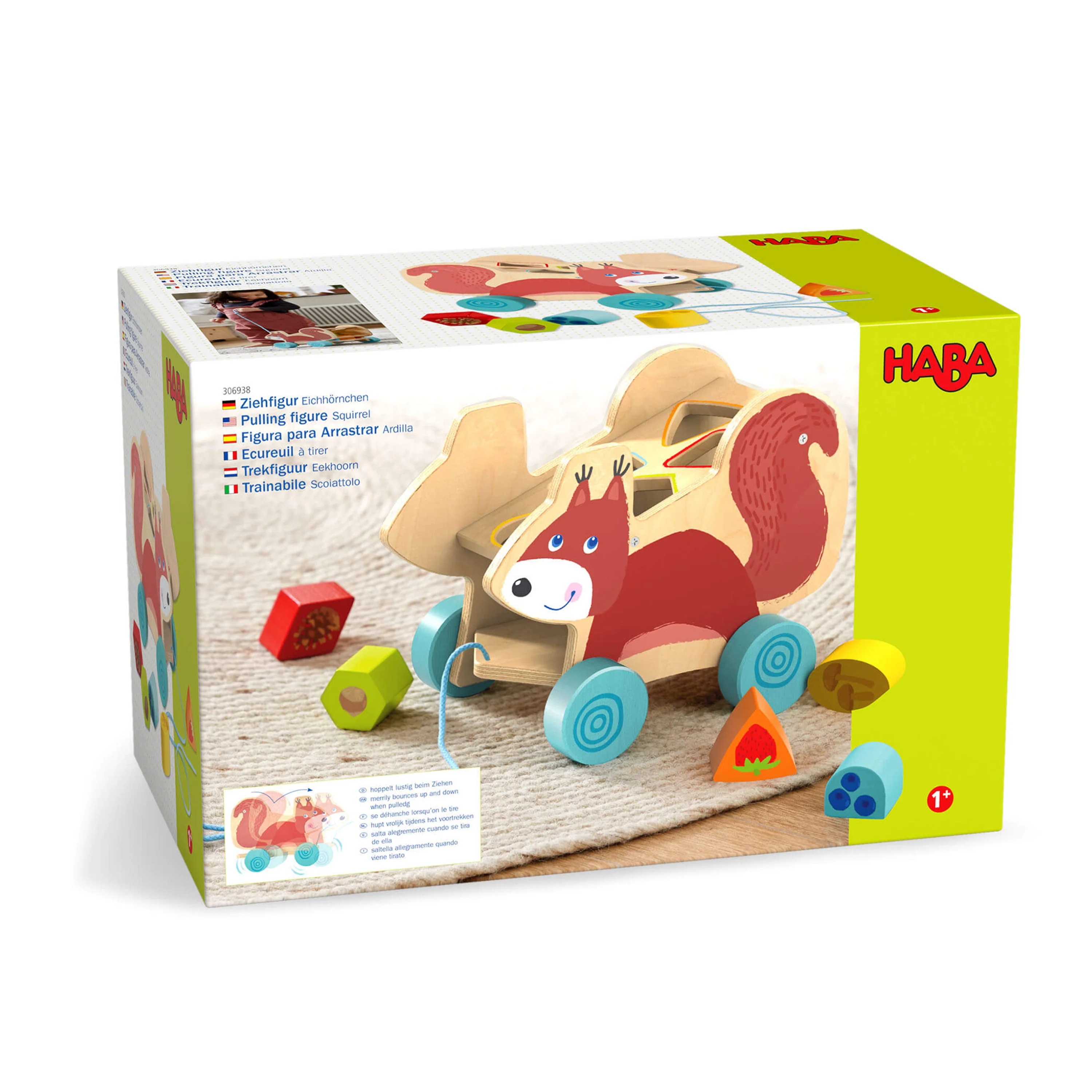 Squirrel Pull Along Toy Sorting Box - Image 2